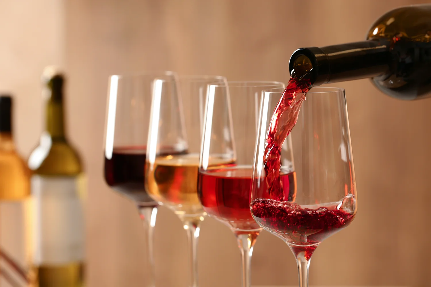 Una degustazione di vino, uno dei momenti della proposta Olio e Vino